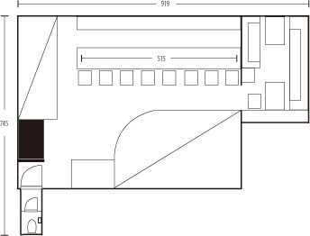 BARスタジオ中目黒　小宮ビルB1F　店内図